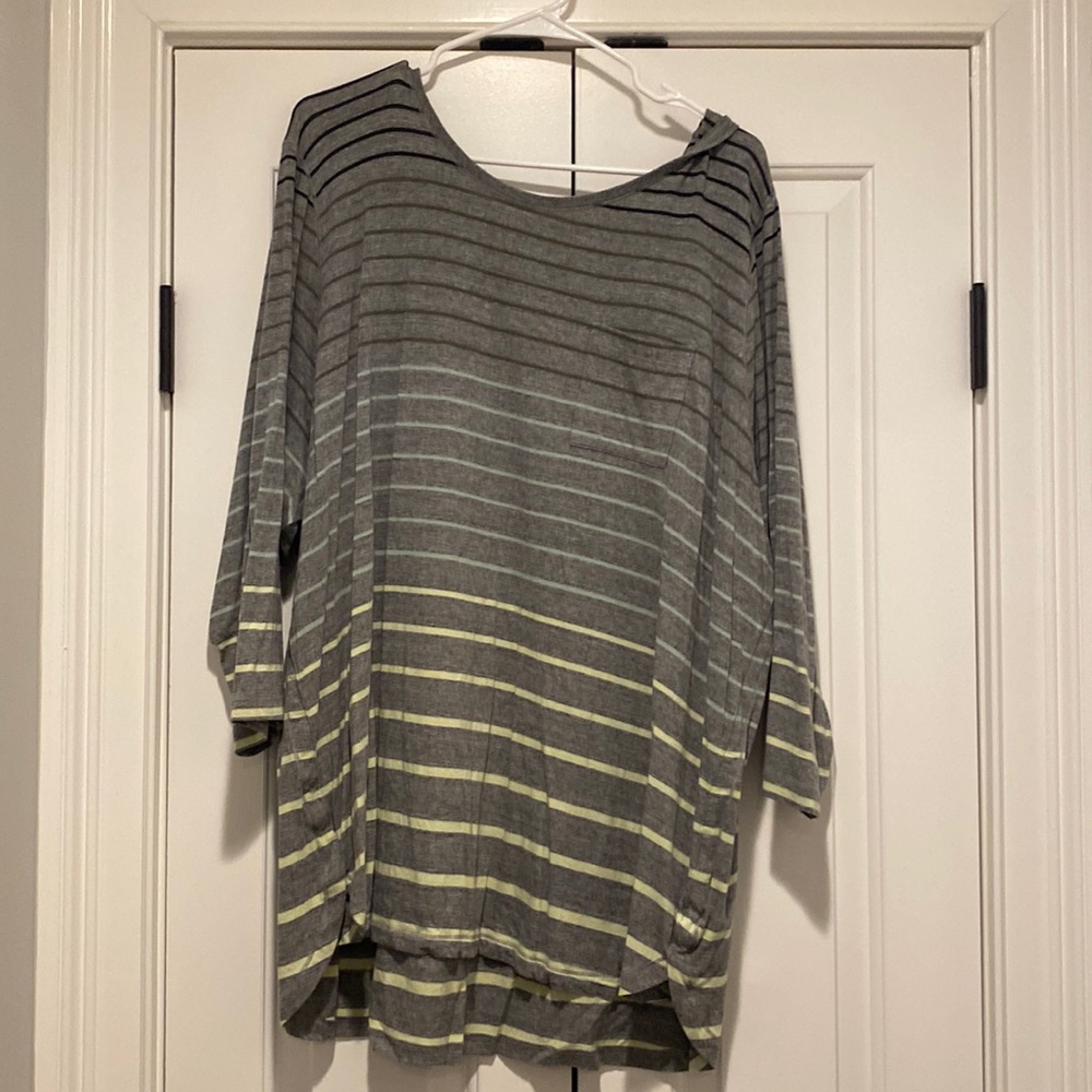 CJ Banks Striped Long Sleeve